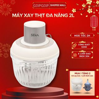  Máy xay thịt 2 cối đa năng Seka COPCOP máy xay thịt  công suất 500w xay thịt cá tỏi ớt nhanh 