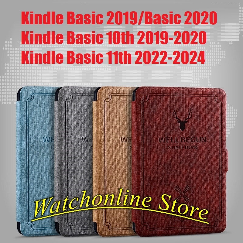 Bao Da Hươu Kindle Basic 2019/Basic 2020 (Model J9G29R), Case Máy Đọc Sách Kindle Basic 10th 2019-20