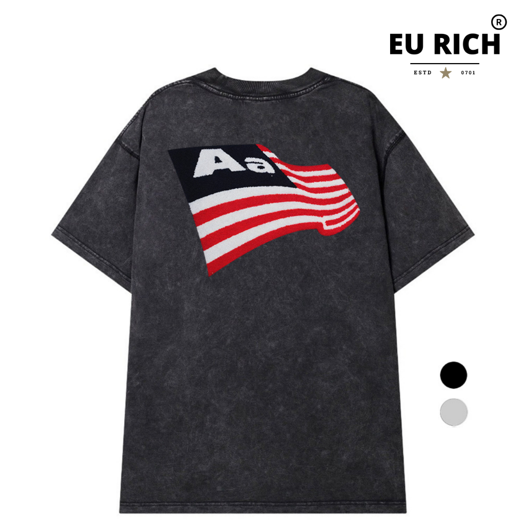 Áo Thun Wash Eu Rich Premium Tee Aastu Aa Flag Wave Graphic