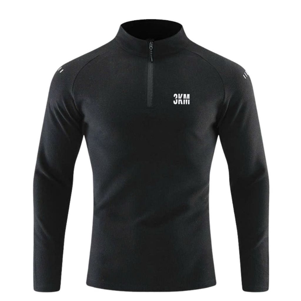 Áo giữ nhiệt, áo tập training 3KMENSWEAR cổ trụ khóa thời trang thể thao giữ ấm giữ nhiệt