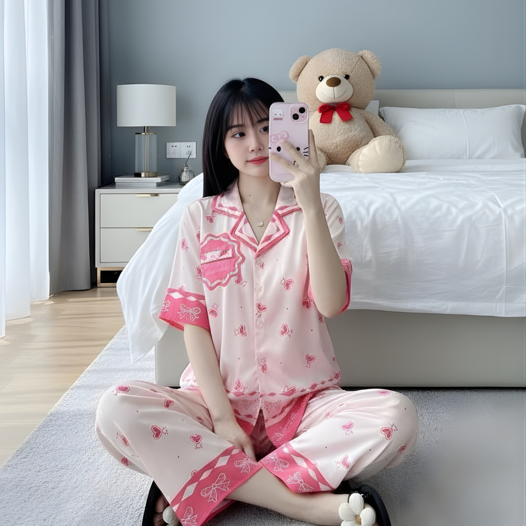 Pijama lụa nữ Yagi latin siêu mềm Size 40-68kg  thoáng mát Hotrend 2025