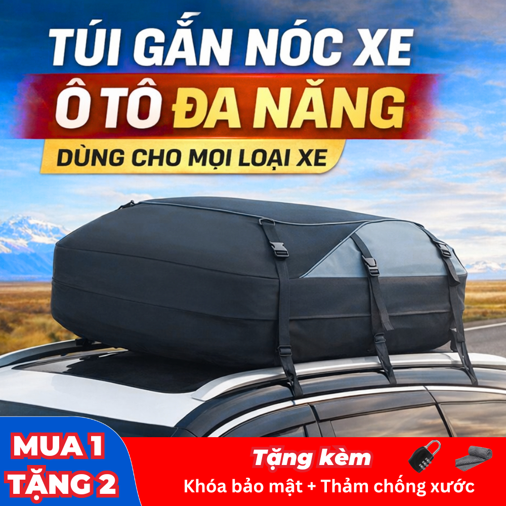 Túi đựng đồ nóc xe ô tô không cần giá, chống nước