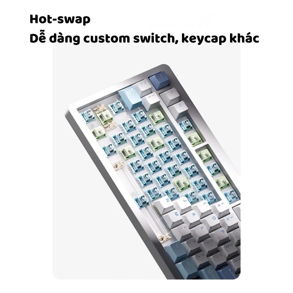 Bàn phím cơ không dây ATAS K108 3 Mode - LED RGB - Có Hot-swap - Pin 4000mah - Màn hình LED | BigBuy360 - bigbuy360.vn