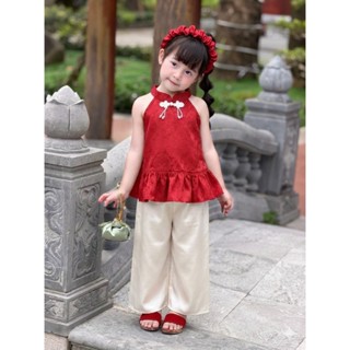  TẠNG CÀI TÓC Yếm Tết hoa xinh cho bé gái 6-24kg 