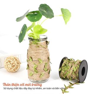 1 Mét Dây Thừng Lá Xanh Handmade