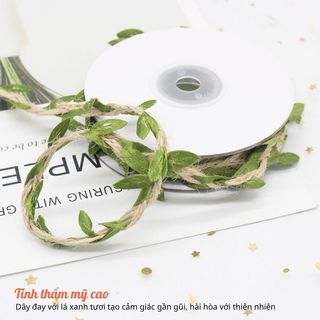 1 Mét Dây Thừng Lá Xanh Handmade