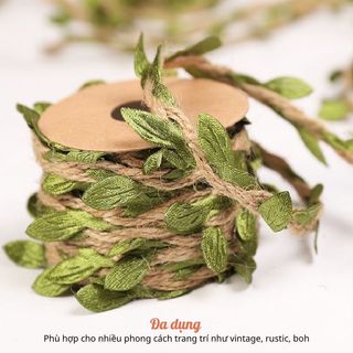 1 Mét Dây Thừng Lá Xanh Handmade