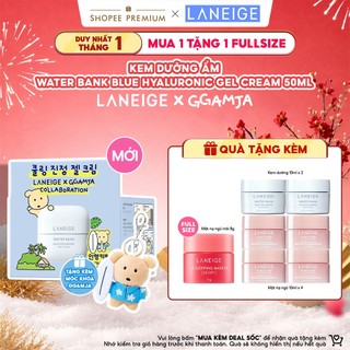  Phiên bản đặc biệt  LANEIGE x GGAMJA Kem Dưỡng Ẩm Dạng Gel Cho Da Dầu Laneige Water Bank Blue HA Gel Cream 50ml set 