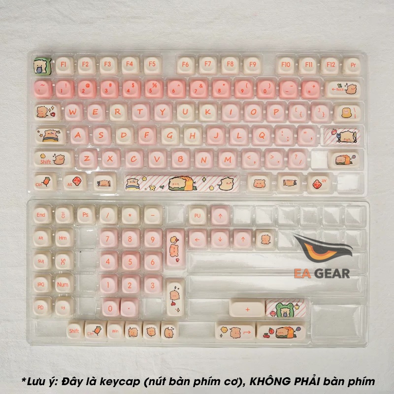 [Giao Ngay] Keycap MOA LỢN HỒNG Cực Dễ Thương Cho Bàn Phím Cơ - EA Gear