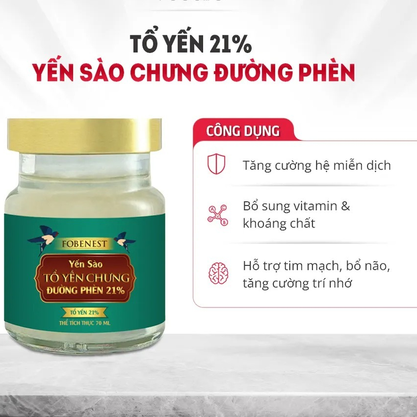 Hộp Yến Sào Fobelife 21% Yến Giúp Bồi Bổ Cơ Thể Lọ 70ml