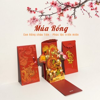  COMBO 6 MẪU BAO LÌ XÌ POPUP TẾT VIỆT NAM - TAYTA 2026 BAO LÌ XÌ ĐỎ TƯƠI MAY MẮN 