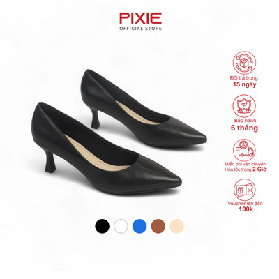 Giày Cao Gót 5,5cm Basic Mũi Nhọn Gót Thanh Pixie H324
