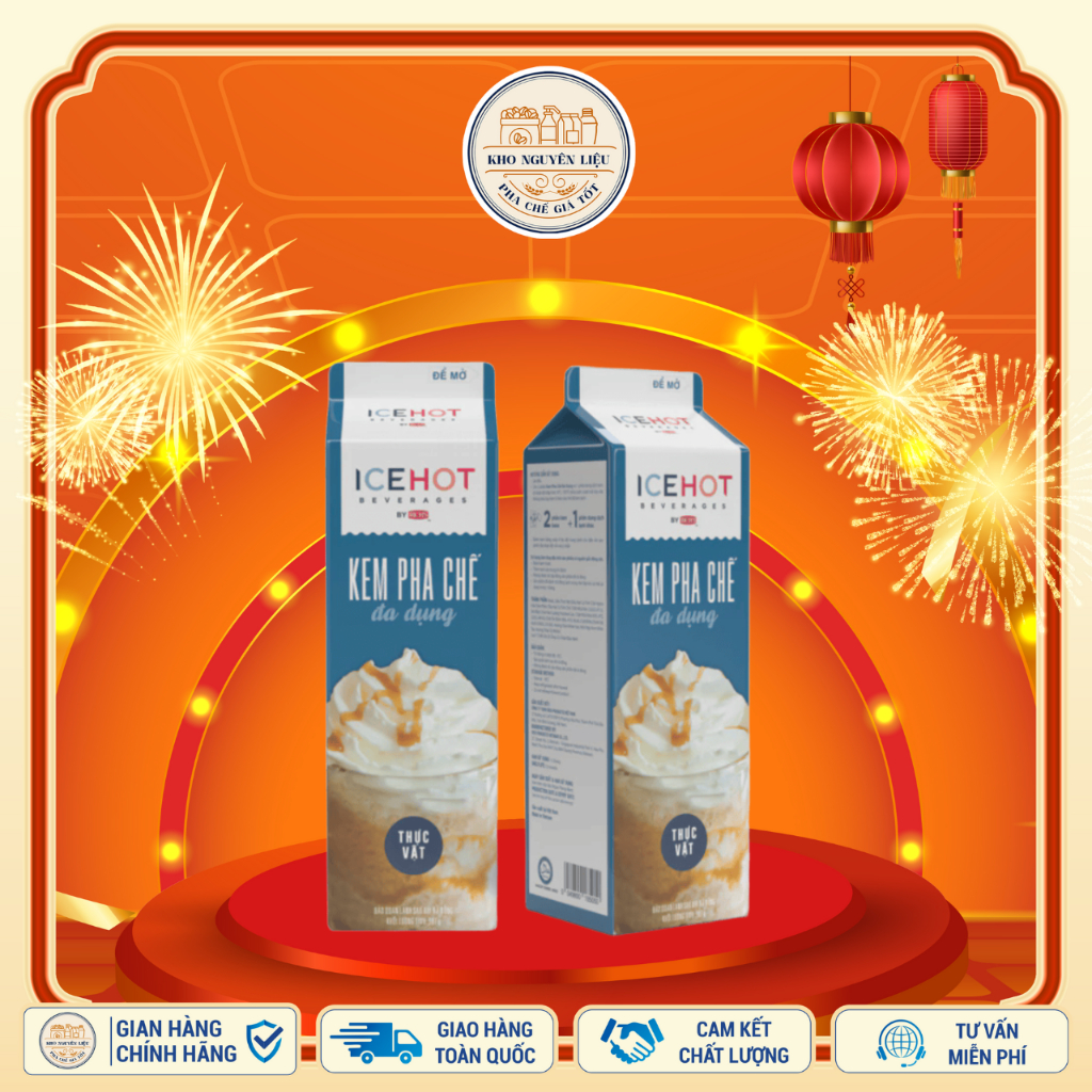 Kem béo pha chế đa dụng ICEHOT - Kem béo đa dụng hộp 907g