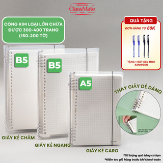   GIẢM 5K  Sổ Còng A5 B5 Binder 8 Còng Kim Loại Chắc Chắn Sổ Còng Thay Giấy Refill Dễ Dàng Làm Sổ Tay Ghi Chép 