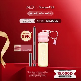  Bộ Đôi MOI Son Tint Bóng Gummy 3g Và Chì Kẻ Viền Môi Perfect Shape Lip Liner 0.4g 