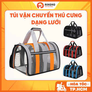  Túi Vận Chuyển Chó Mèo Dạng Lưới Siêu Bền Với Khóa Kéo Tiện Lợi Thiết Kế Thông Minh 