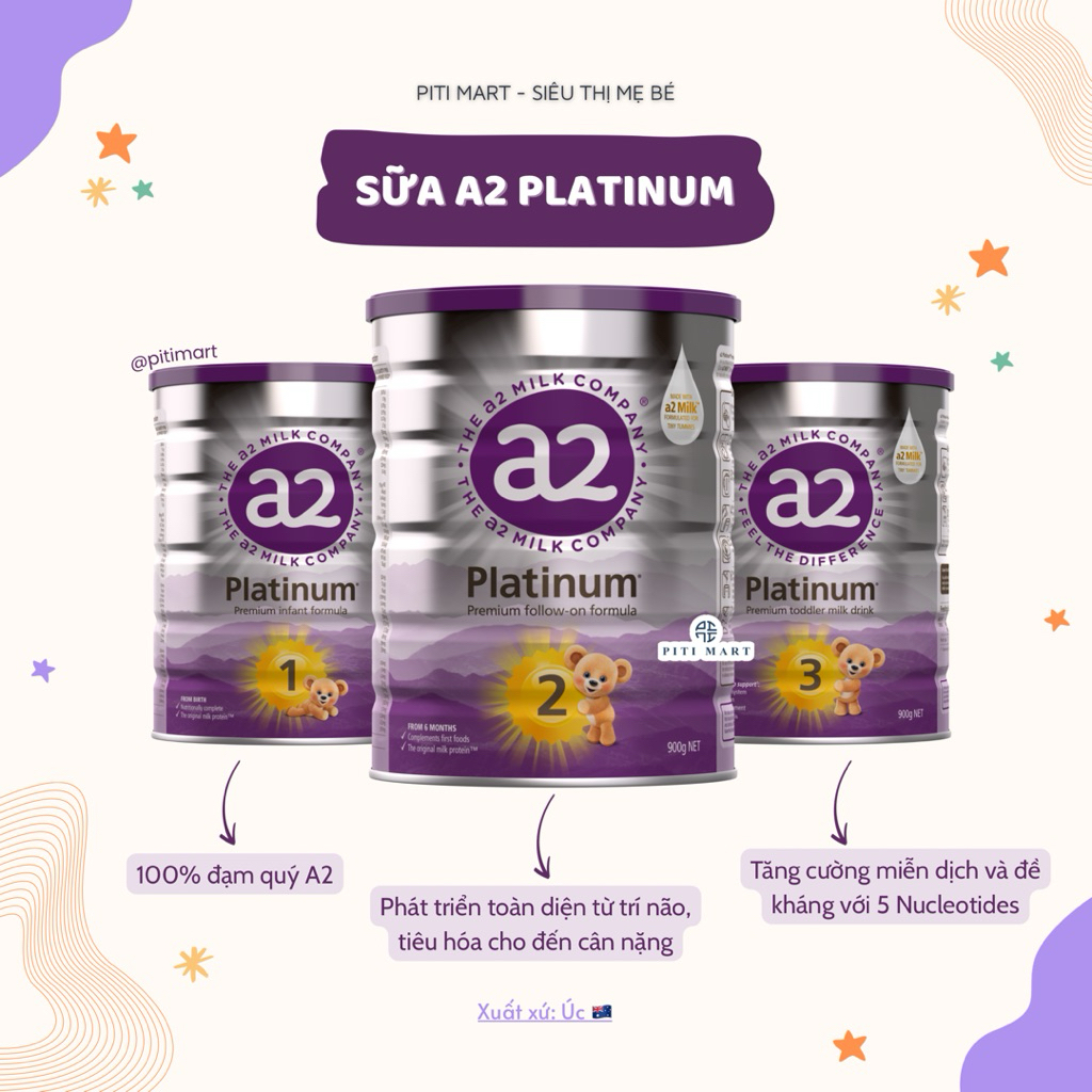 Sữa bột A2 Platinum 100% đạm A2