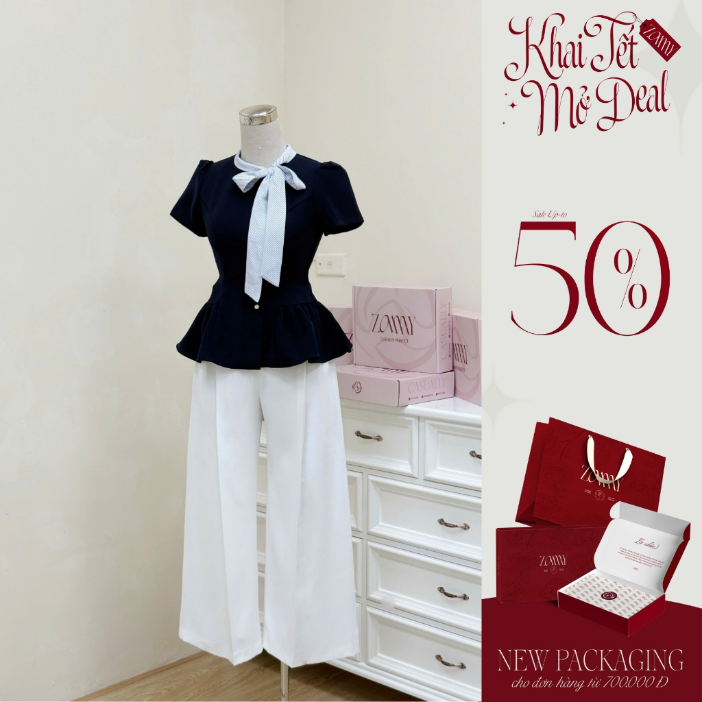 ZAMY SHOP - Quần TK suông 2 ly nữ tiểu thư công sở