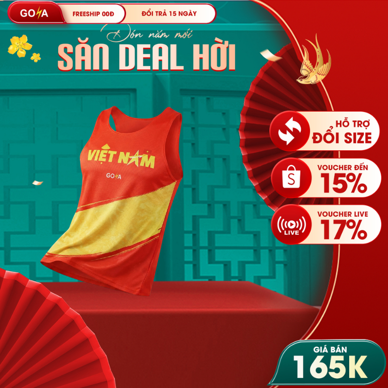 Áo Thể Thao Chạy Bộ GOYA Việt Nam Độc Lập Và Tự Hào Dân Tộc Kỷ Niệm - Siêu Nhẹ, Thoáng Khí