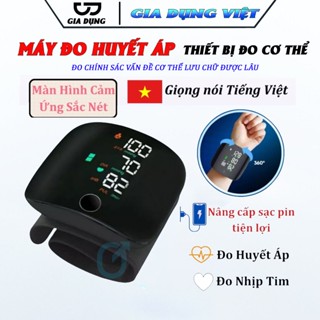 Máy Đo Huyết Áp Cổ Tay Có Màn Hình LED, Phiên Bản Mới Sạc Pin Giọng Nói Tiếng Việt Thông Minh