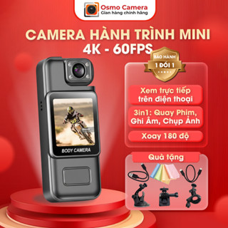Camera Hành Trình 4K Màn Hình LCD Xem Trực Tiếp, Camera Gắn Xe Máy Chống Rung, Quay Đêm, Máy Quay Góc Rộng, Pin Trâu