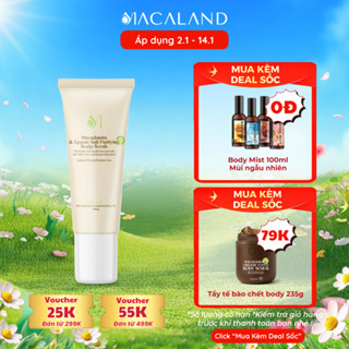  Tẩy Tế Bào Chết Da Đầu Mắc Ca & Muối Epsom 150g MACALAND Làm Sạch Giúp Tóc Chắc Khỏe 