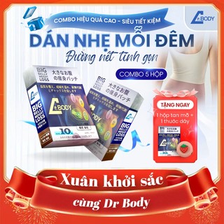 (TM)[COMBO 5H TẶNG 1H] Miếng Dán Dưỡng Sinh Đông Y Dr.Body | Thoải Mái Vận Động, Làm Mềm Da, Cải Thiện Đường Nét Cơ Thể