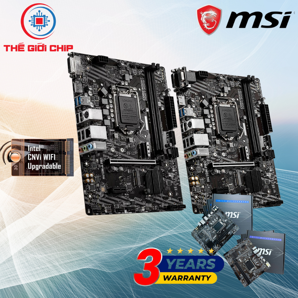 Mainboard MSI H410M-A PRO /H410M PRO M.2 (M.2 Wifi) (Intel H410/Socket 1200/m-ATX) Bảo hành 36 tháng