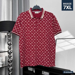 Áo Polo BIGSIZE (80kg - 150kg) Royal Sailor Monogram Màu Đỏ Đô, Chuẩn Phom Bigsize - GASIMAN