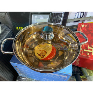 Chảo lẩu đun bếp từ 30cm dày đẹp.