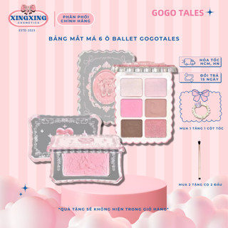 [MUA 2 TẶNG CỌ] GOGOTALES Bảng Phấn Mắt má GogoTales 6 Ô Gogotales Ballet Coquette Sweet Pink Ballet XINGXINGCOSMETICS