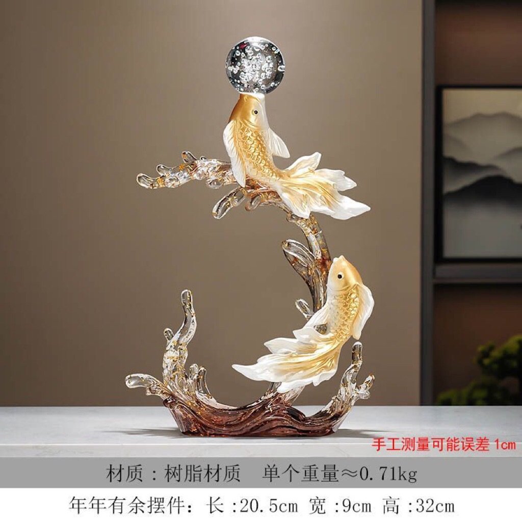 Tượng Cá Chép Koi may mắn cao cấp – Decor phòng khách