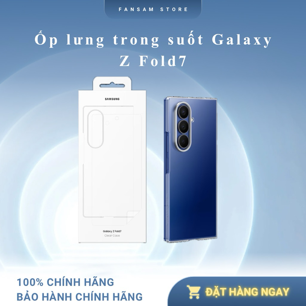 Ốp lưng trong suốt Galaxy Z Fold7  - Chính Hãng