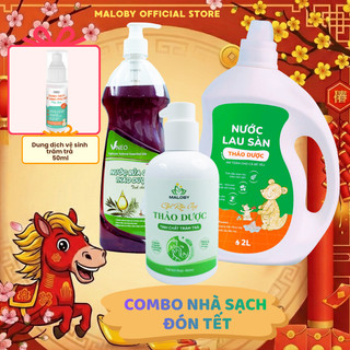   MALOBY  Nước Lau Sàn Tràm Trà Nước Rửa Chén Tràm Trà & Gel Rửa Tay - Giúp Sạch Khuẩn Thơm Phòng 