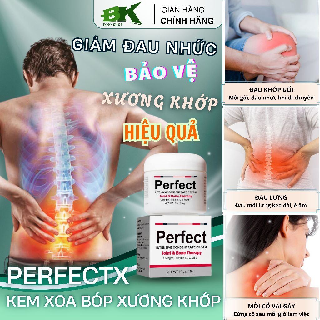 KEM GIẢM ĐAU PHỤC HỒI XƯƠNG KHỚP ĐAU NHỨC PERFECTX MỸ 30G - HẾT SƯNG VIÊM, GIẢM ĐAU HIỆU QUẢ, CẢI TH