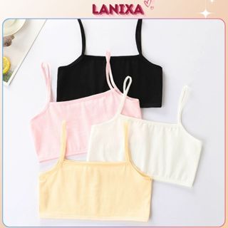 Áo lá bé gái tuổi dậy thì 8-15 tuổi -  Áo lót học sinh cotton mềm mại thấm hút 2 dây mảnh basic B032