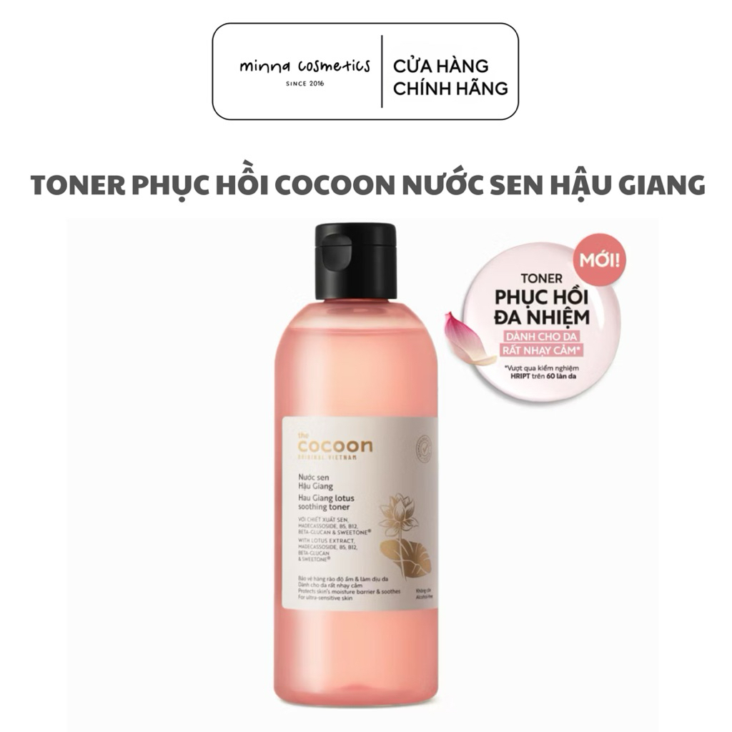 [Cocoon] Toner Làm Dịu Phục Hồi Đa Nhiệm Cocoon Nước Sen Hậu Giang
