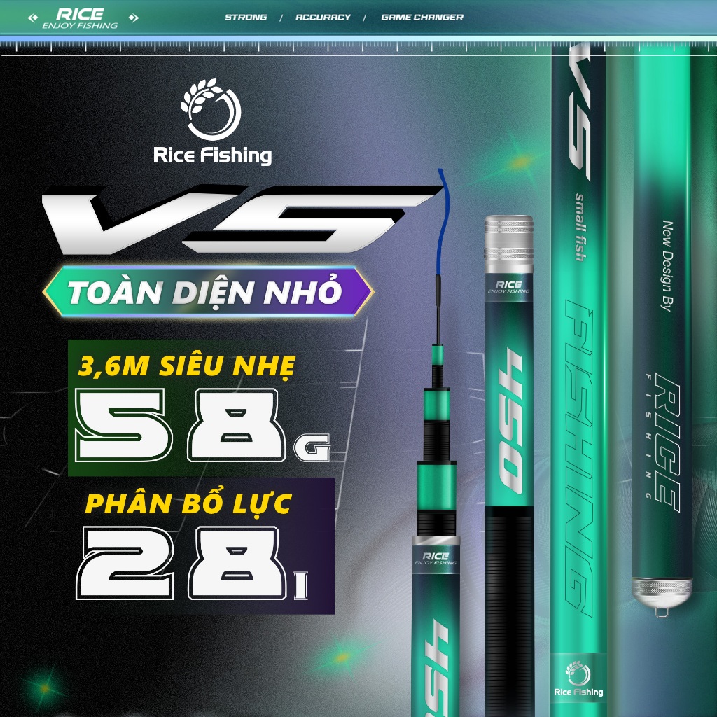 Cần câu đài V5 Toàn Diện Nhỏ V5 Small Fish Rice Fishing thế hệ 2 cần câu carbon cảm giác mới CC-30