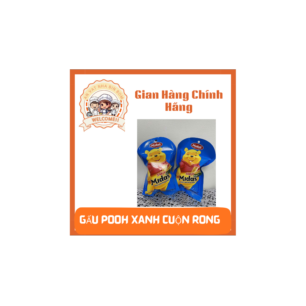 Snack Gấu Pooh Cuộn Rong Biển Midas - Snack