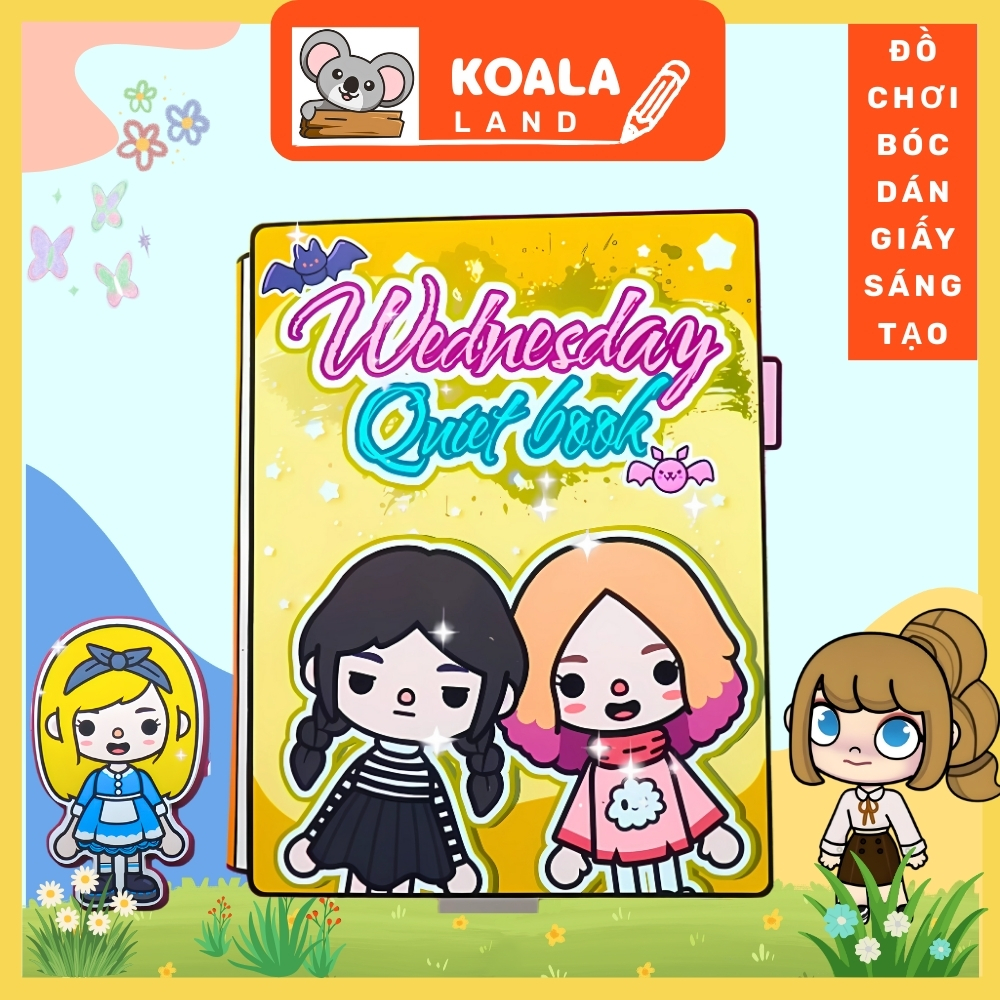 đồ chơi cho bé gái cô tiên xanh Ngôi nhà của bé  Wednesday And Enid In Quiet Book