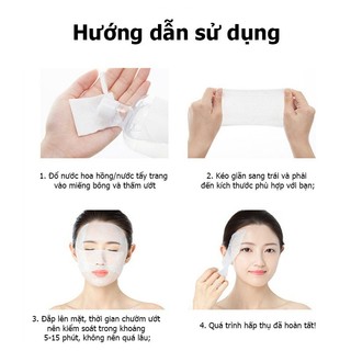 Bông Cotton Đắp Toner Bịch 50/100/200 Bông Co Giãn Ôm Mặt, Bông Đắp Toner Mềm Mịn Không Bí Da