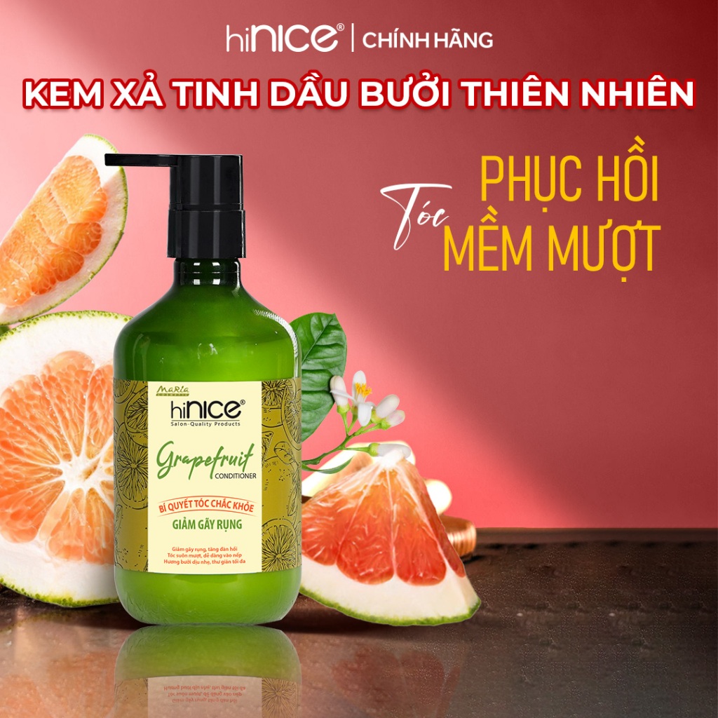 Kem Xả Tinh Dầu Bưởi Thiên Nhiên hiNICE Grapefruit Conditioner Giúp Tóc Suôn Mượt & Giảm Gãy Rụng
