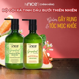  Bộ Dầu Gội Kem Xả Tinh Dầu Bưởi Thiên Nhiên hiNICE Grapefruit Dành Cho Tóc Gãy Rụng 