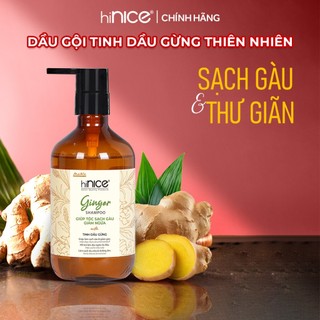  Dầu Gội Tinh Dầu Gừng Thiên Nhiên hiNICE Ginger Shampoo Hỗ Trợ Sạch Gàu & Giảm Ngứa 