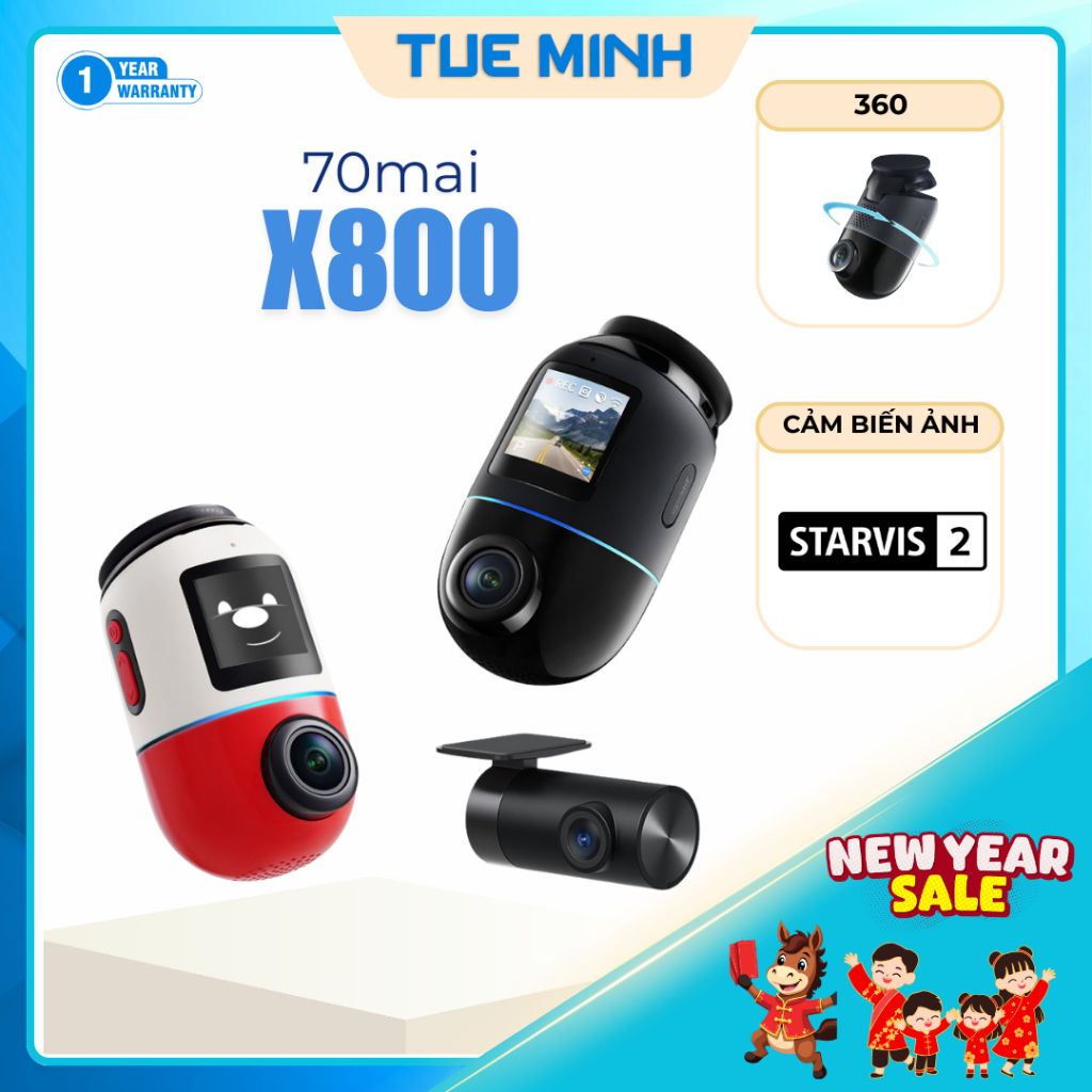 Camera hành trình 70mai Dash Cam 4K OMNI X800 - Phiên bản quốc tế