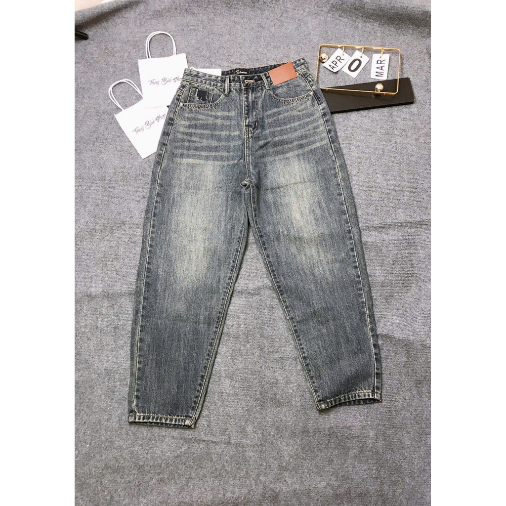 Quần baggy nữ thời Trang Phong Cách Màu Xanh Nhạt Thiết Kế Thoáng Mát (30127)