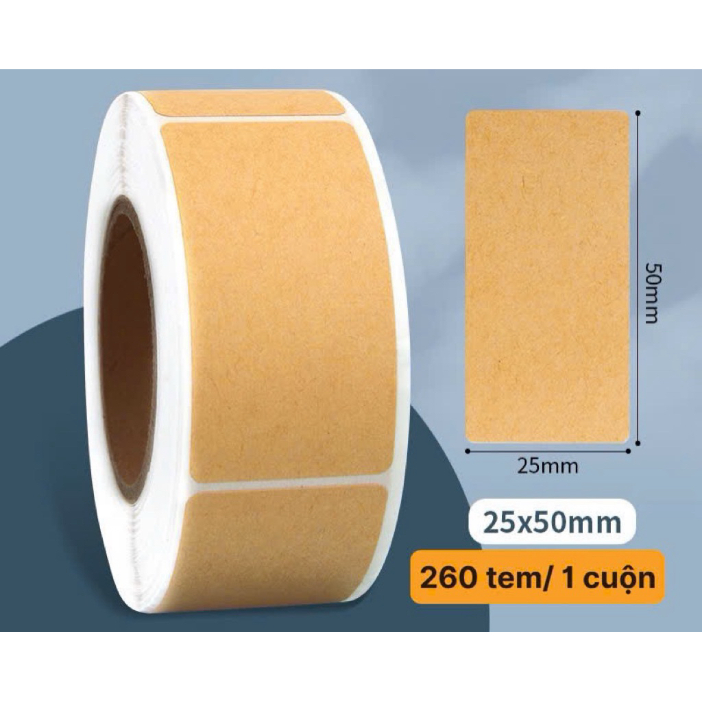 Tem Dán Giấy Kraft Cuộn – Nhãn Dán Tự Dính Có Thể Viết Tay, Dán Niêm Phong & Phân Loại Kraft Paper S