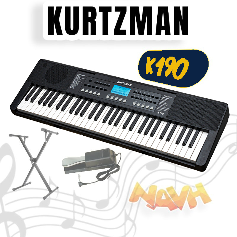 Đàn Organ Kurtzman K190 61 phím có Cảm ứng lực Touch + MIDI + Combo phụ kiện Phù hợp cho Người mới B