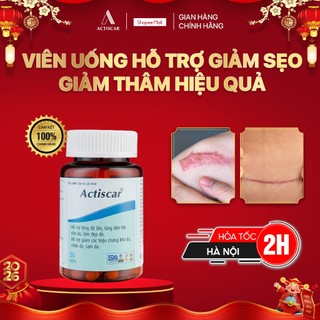  Viên uống Actiscar lọ 30 viên hỗ trợ làm mờ sẹo lồi sẹo rỗ sẹo lõm từ bên trong nhanh chóng tại nhà 