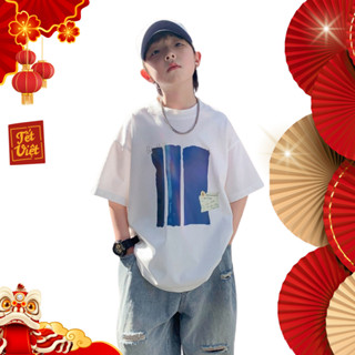  Áo Thun Ngắn Tay Mùa Hè Cho Bé Trai Bé Gái In Hình Năng Động Cổ Tròn | JJ Kids Fashion | B527 